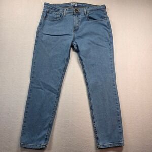 U-510 Under 5'10 Xavier Jeans Men's 34x27 Light Wash Stretch Denim Tapered